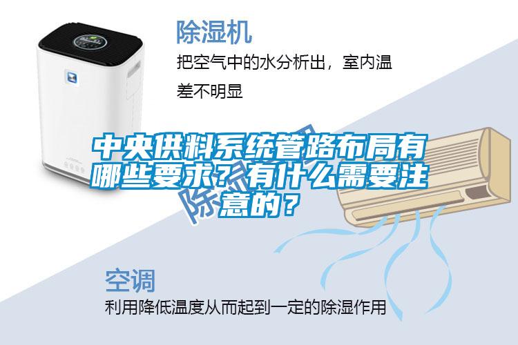 中央供料系統管路布局有哪些要求？有什么需要注意的？