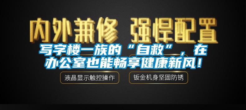 寫字樓一族的“自救”，在辦公室也能暢享健康新風！