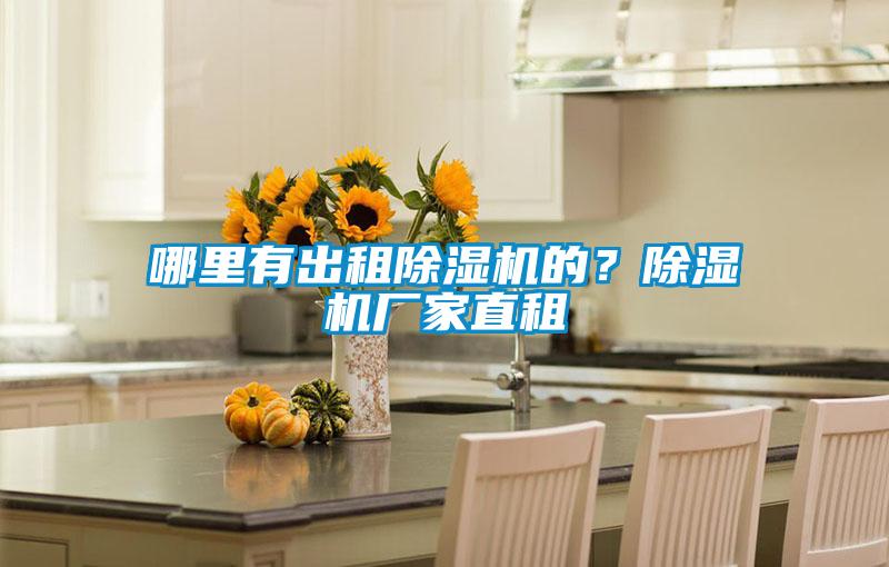 哪里有出租除濕機的？除濕機廠家直租