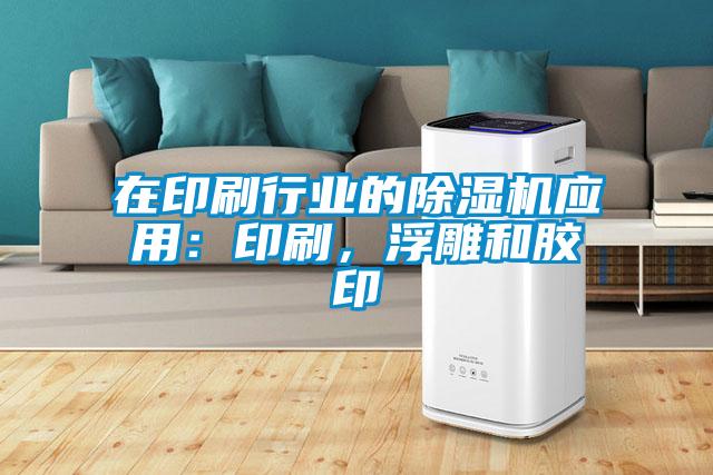 在印刷行業的除濕機應用：印刷，浮雕和膠印