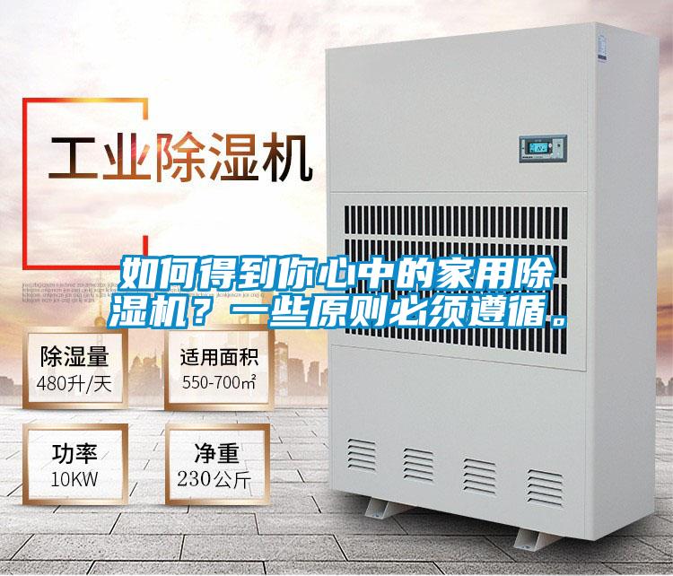 如何得到你心中的家用除濕機？一些原則必須遵循。
