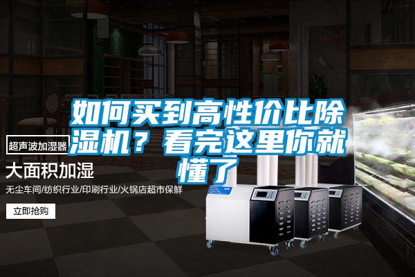 如何買到高性價比除濕機？看完這里你就懂了