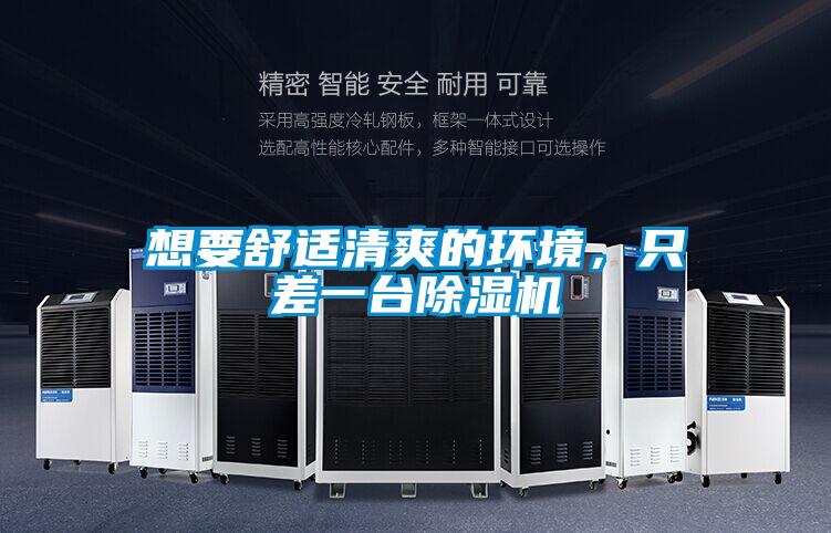 想要舒適清爽的環境，只差一臺除濕機