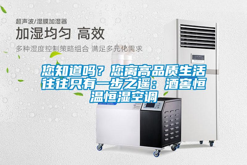 您知道嗎？您離高品質生活往往只有一步之遙：酒窖恒溫恒濕空調