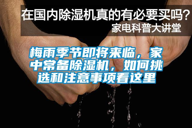 梅雨季節即將來臨，家中常備除濕機，如何挑選和注意事項看這里