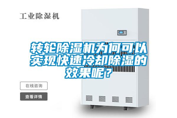 轉輪除濕機為何可以實現快速冷卻除濕的效果呢？