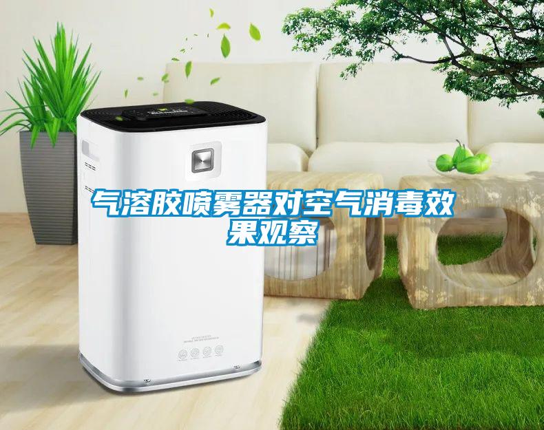 氣溶膠噴霧器對空氣消毒效果觀察
