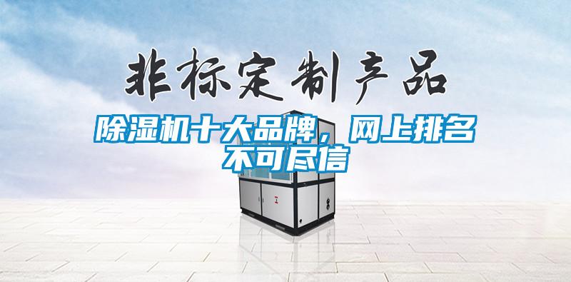 除濕機十大品牌，網上排名不可盡信