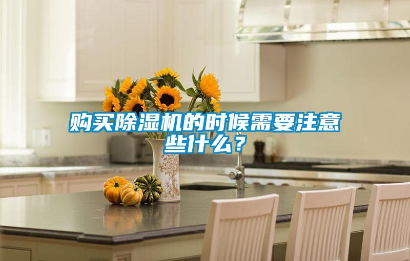 購買除濕機的時候需要注意些什么？