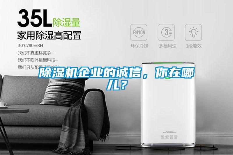 除濕機企業的誠信，你在哪兒？