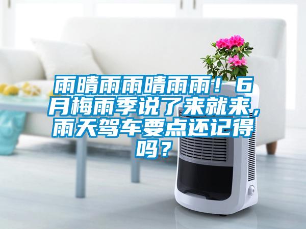 雨晴雨雨晴雨雨！6月梅雨季說了來就來，雨天駕車要點還記得嗎？