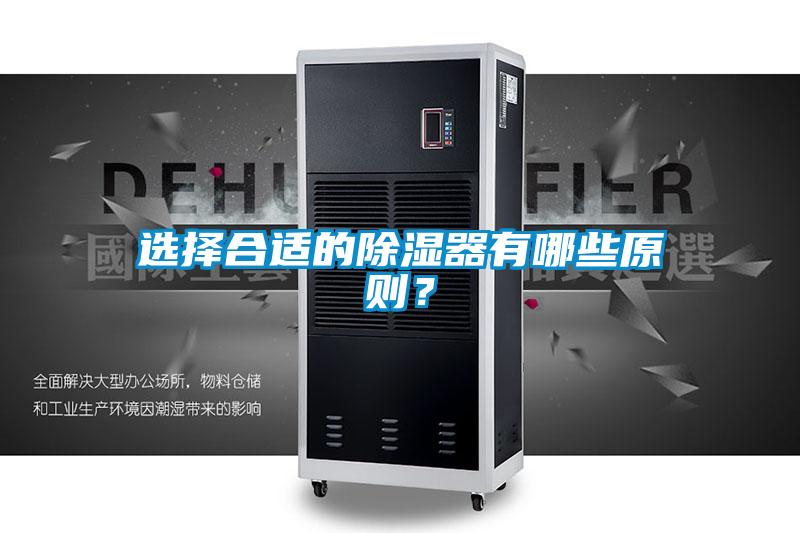 選擇合適的除濕器有哪些原則？