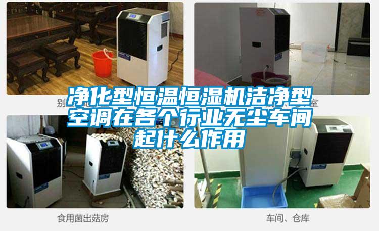 凈化型恒溫恒濕機潔凈型空調在各個行業無塵車間起什么作用