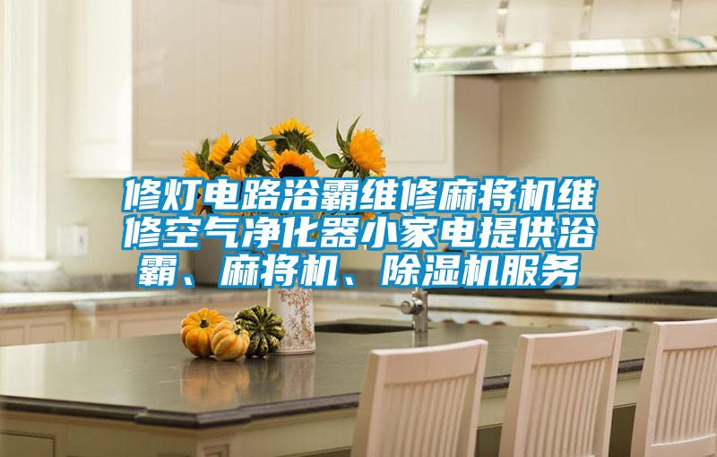 修燈電路浴霸維修麻將機維修空氣凈化器小家電提供浴霸、麻將機、除濕機服務