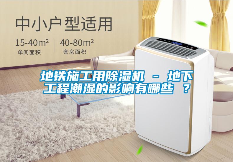 地鐵施工用除濕機 - 地下工程潮濕的影響有哪些 ？