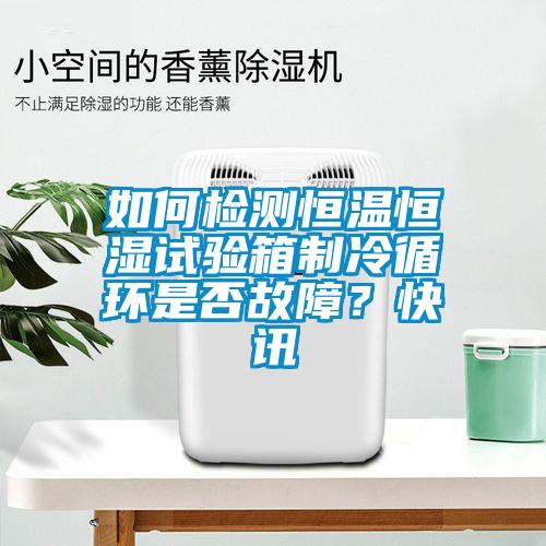如何檢測恒溫恒濕試驗箱制冷循環是否故障？快訊