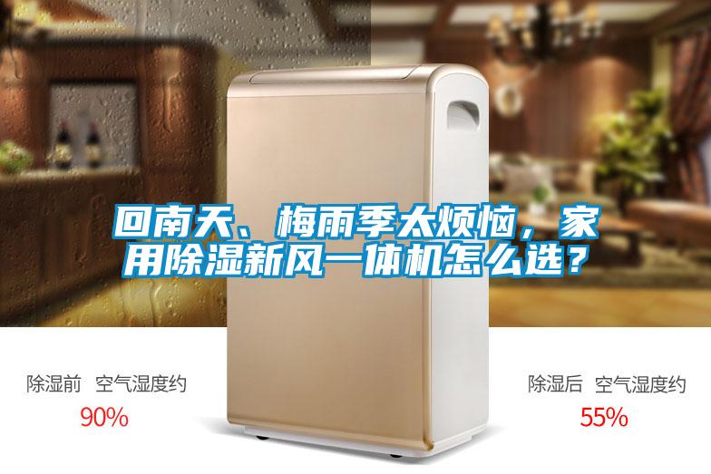回南天、梅雨季太煩惱，家用除濕新風一體機怎么選？