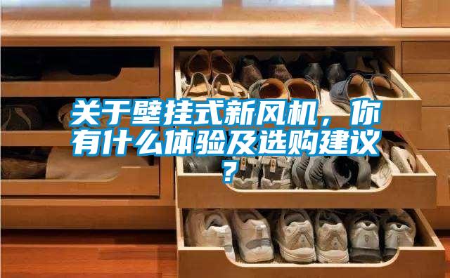 關于壁掛式新風機，你有什么體驗及選購建議？