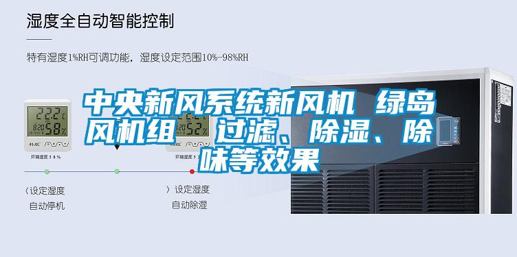 中央新風系統新風機 綠島風機組  過濾、除濕、除味等效果