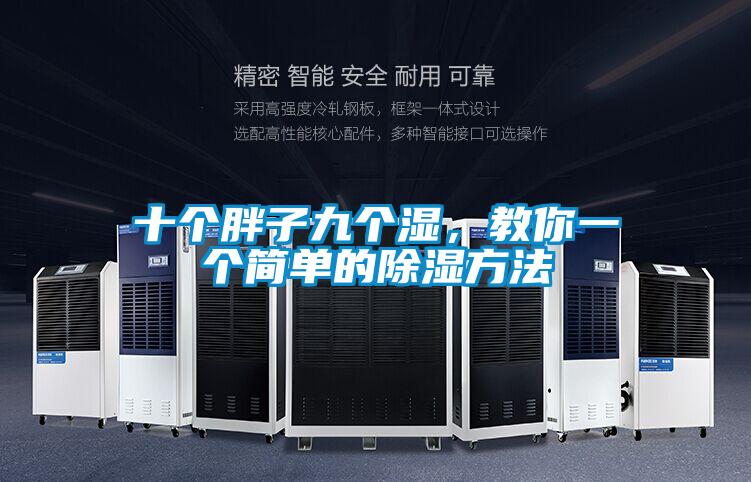 十個胖子九個濕，教你一個簡單的除濕方法