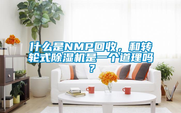 什么是NMP回收，和轉輪式除濕機是一個道理嗎？