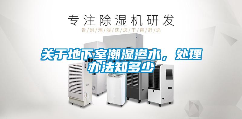 關于地下室潮濕滲水，處理辦法知多少