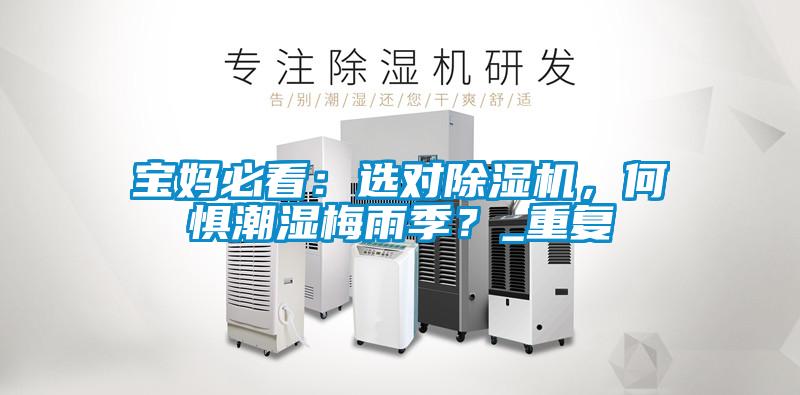 寶媽必看：選對除濕機，何懼潮濕梅雨季？_重復