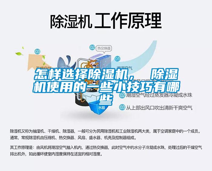 怎樣選擇除濕機， 除濕機使用的一些小技巧有哪些