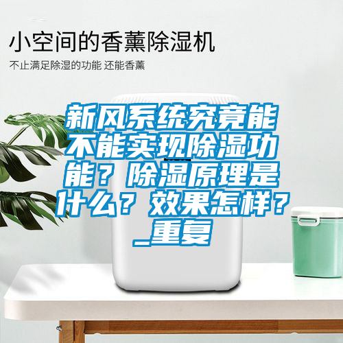 新風系統究竟能不能實現除濕功能？除濕原理是什么？效果怎樣？_重復