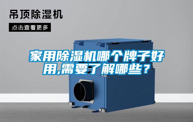 家用除濕機哪個牌子好用,需要了解哪些？