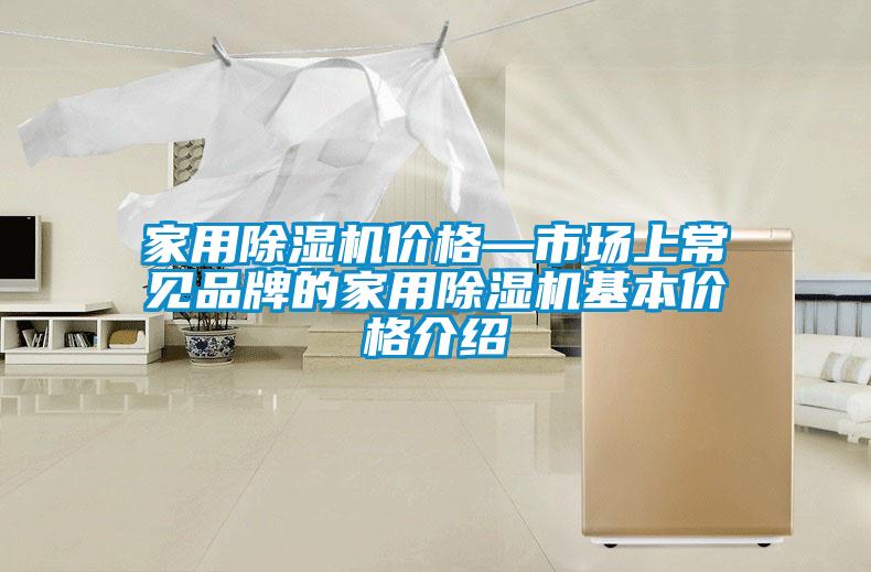 家用除濕機價格—市場上常見品牌的家用除濕機基本價格介紹