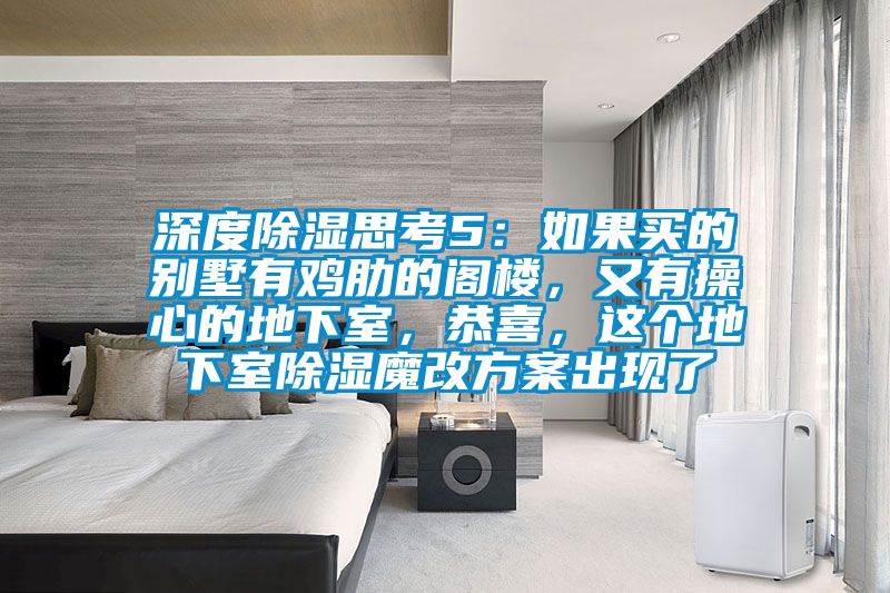 深度除濕思考5：如果買的別墅有雞肋的閣樓，又有操心的地下室，恭喜，這個地下室除濕魔改方案出現了