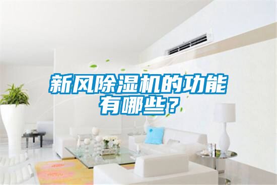 新風除濕機的功能有哪些？