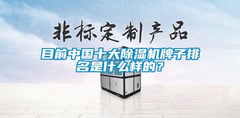 目前中國十大除濕機牌子排名是什么樣的？
