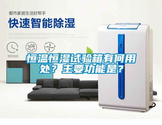 恒溫恒濕試驗箱有何用處？主要功能是？