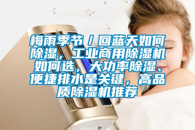梅雨季節／回藍天如何除濕，工業商用除濕機如何選，大功率除濕、便捷排水是關鍵，高品質除濕機推薦
