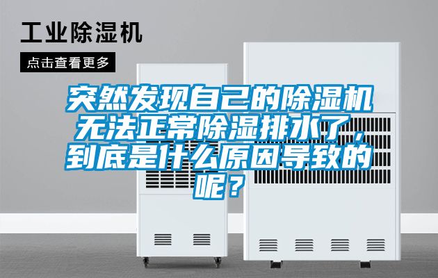 突然發現自己的除濕機無法正常除濕排水了，到底是什么原因導致的呢？