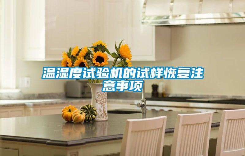 溫濕度試驗機的試樣恢復注意事項