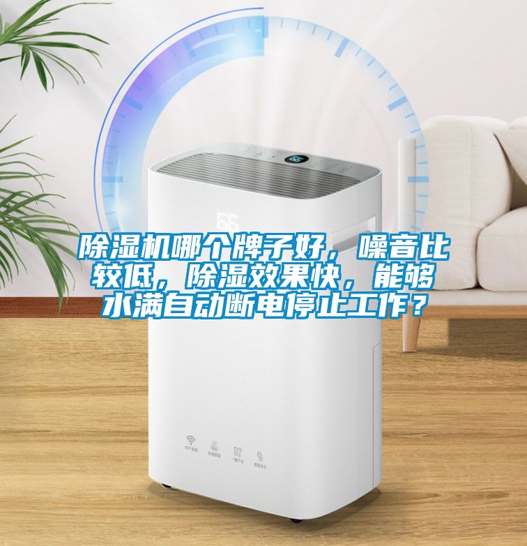 除濕機哪個牌子好，噪音比較低，除濕效果快，能夠水滿自動斷電停止工作？