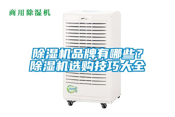 除濕機品牌有哪些？除濕機選購技巧大全