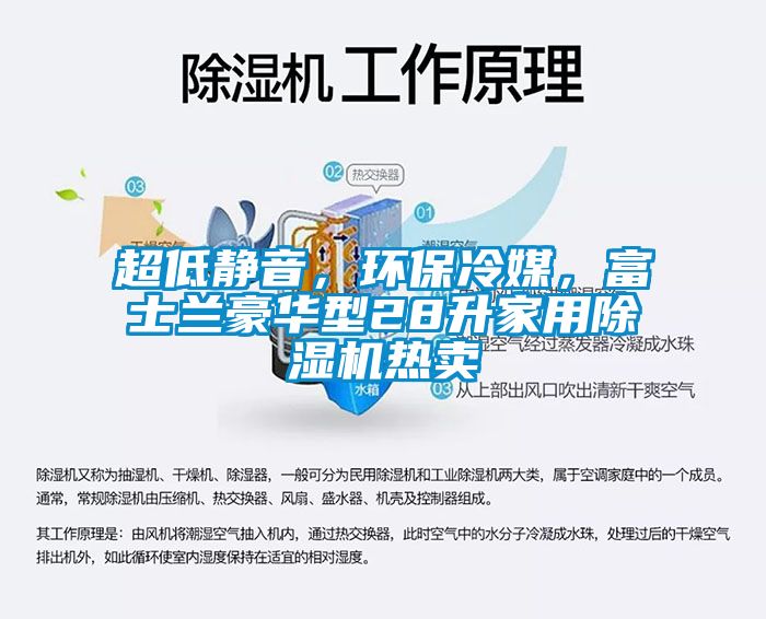 超低靜音，環保冷媒，富士蘭豪華型28升家用除濕機熱賣
