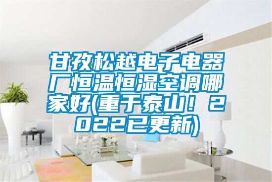 甘孜松越電子電器廠恒溫恒濕空調哪家好(重于泰山！2022已更新)