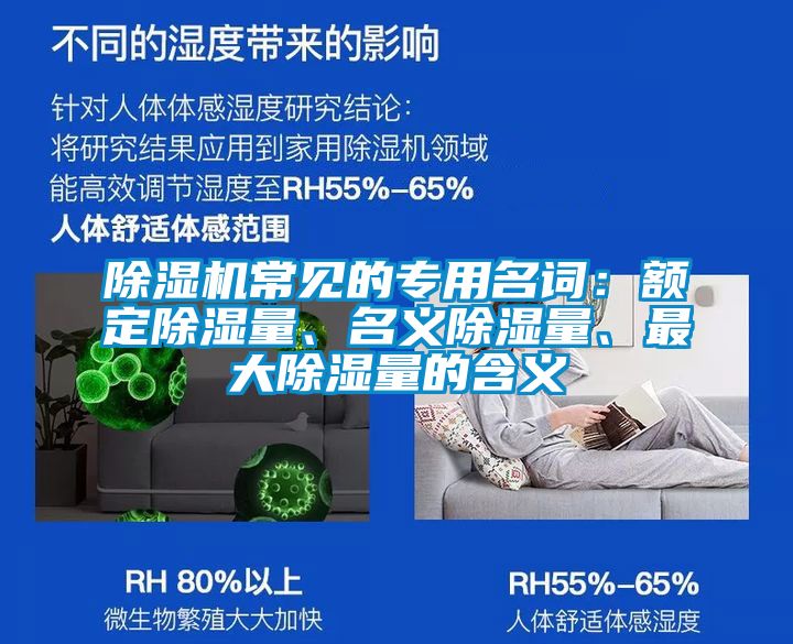 除濕機常見的專用名詞：額定除濕量、名義除濕量、最大除濕量的含義