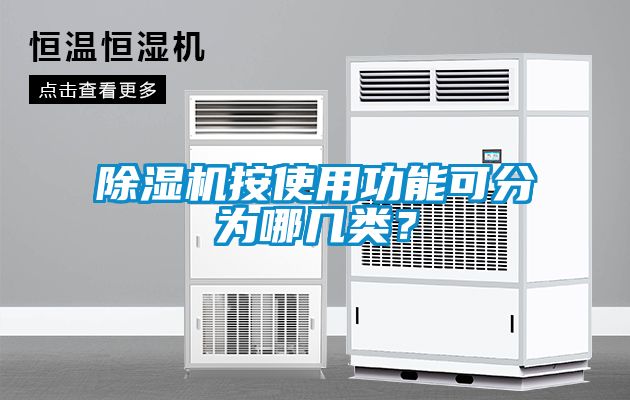 除濕機按使用功能可分為哪幾類？
