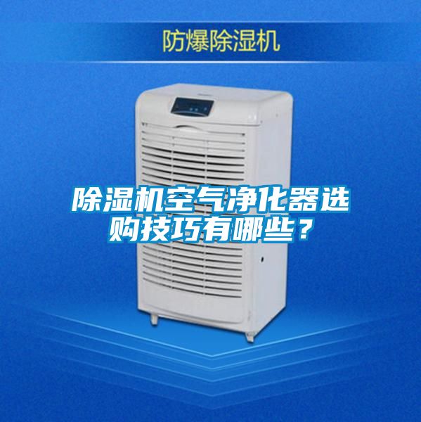除濕機空氣凈化器選購技巧有哪些？