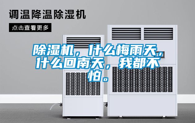除濕機，什么梅雨天，什么回南天，我都不怕。