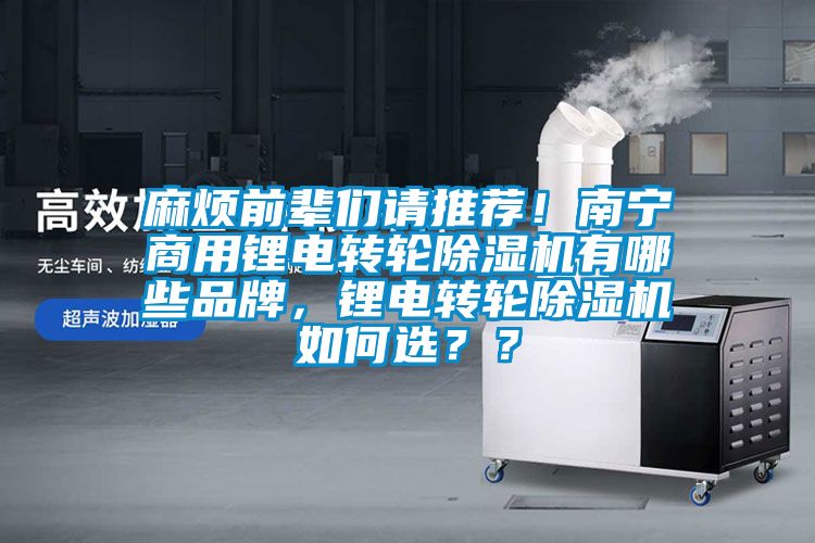 麻煩前輩們請推薦！南寧商用鋰電轉輪除濕機有哪些品牌，鋰電轉輪除濕機如何選？？