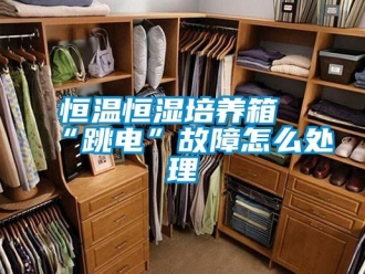 知識百科恒溫恒濕培養箱“跳電”故障怎么處理