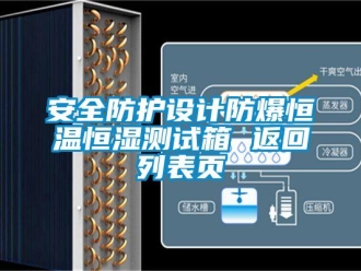 常見問題安全防護設計防爆恒溫恒濕測試箱 返回列表頁