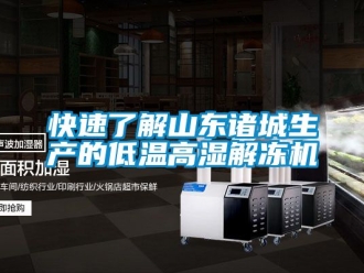常見問題快速了解山東諸城生產的低溫高濕解凍機